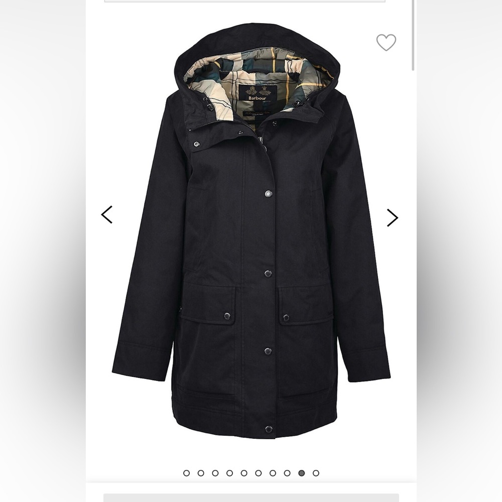 NWT Barbour Beadnell waterproof jacket black UK10 US6